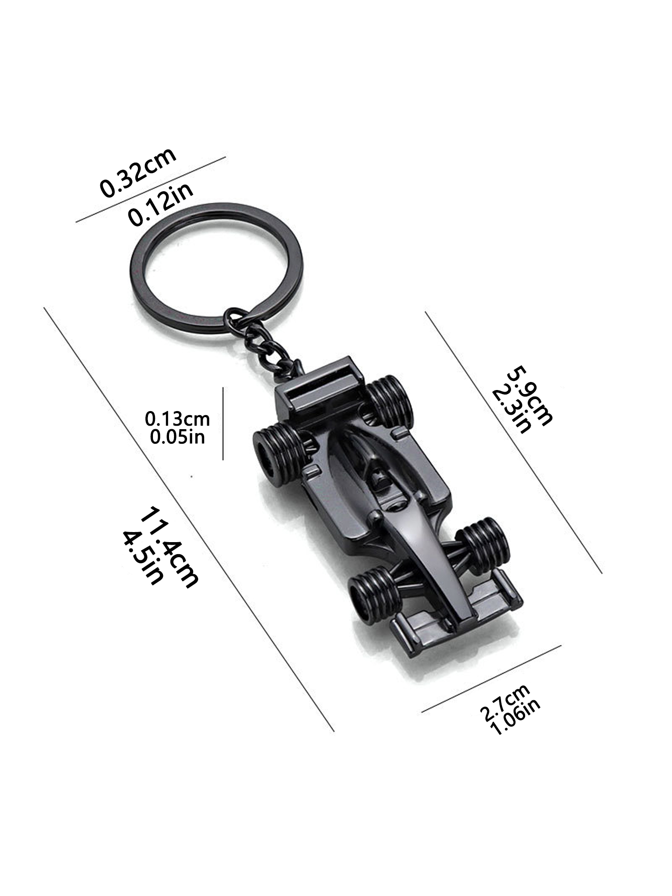 Custom 3D Race Car Keychain